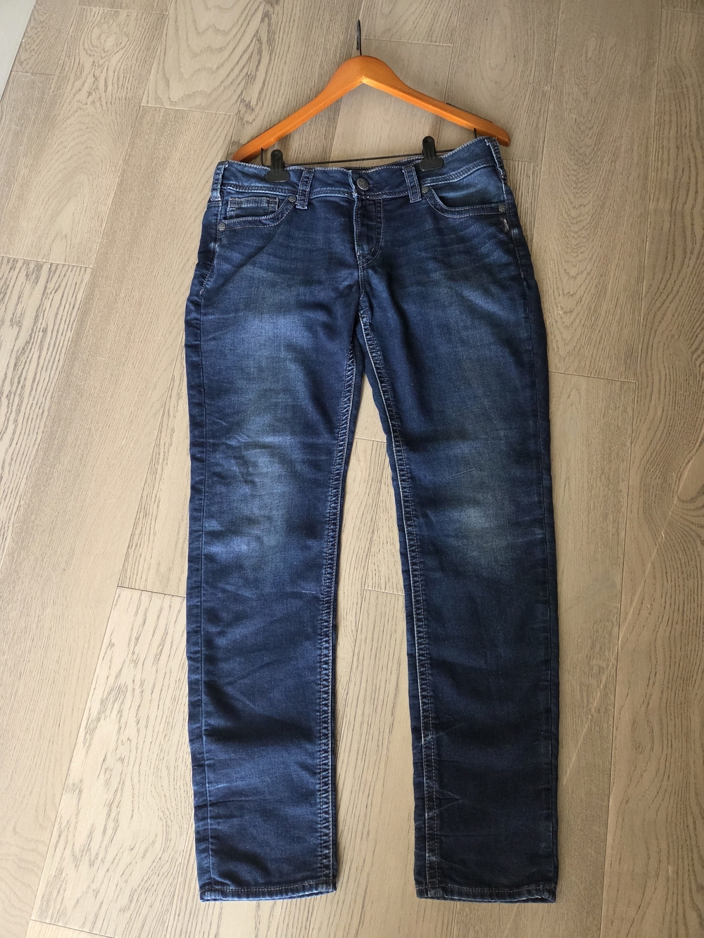 Silver Jeans Women's Dark Indigo Straight Leg Jeans
